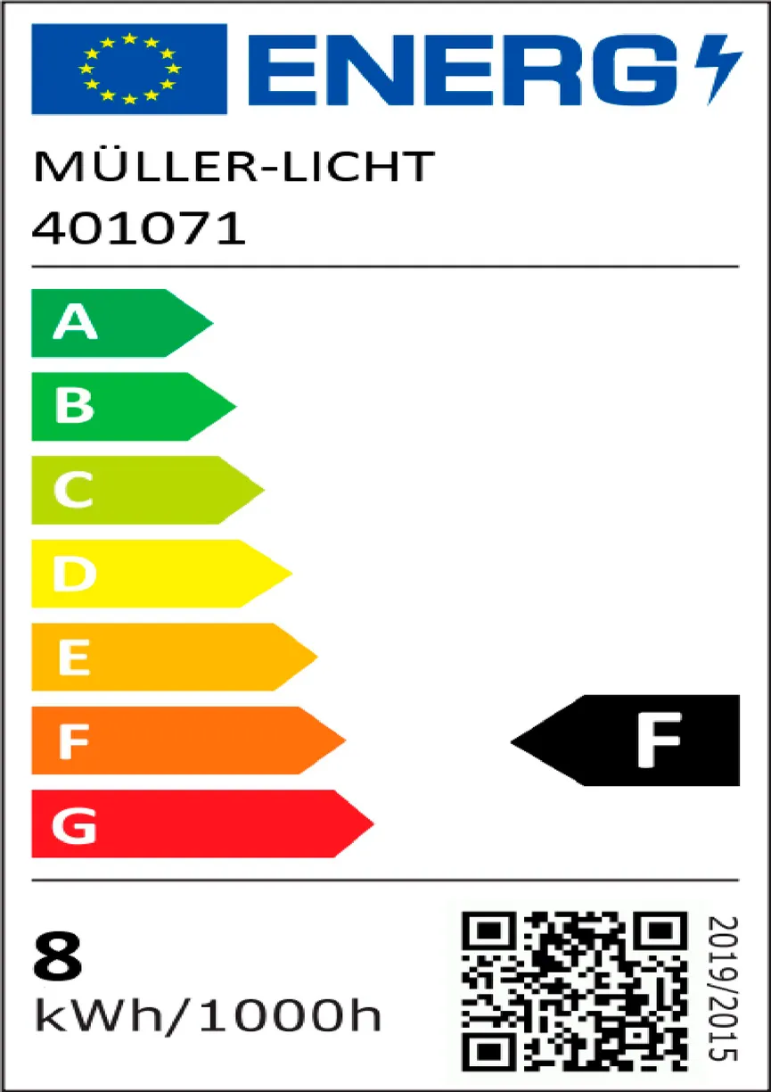 E27/7,5W LED dimmbar energielabel