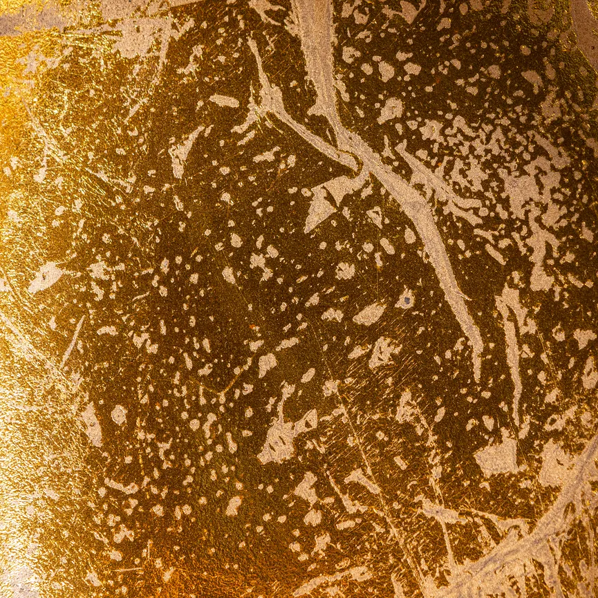 Kerzenhalter M schwarz-gold detail