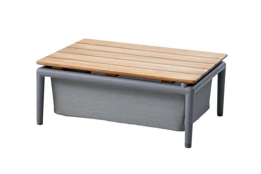 Box Tisch m. Teak Tischplatte hauptaufnahme