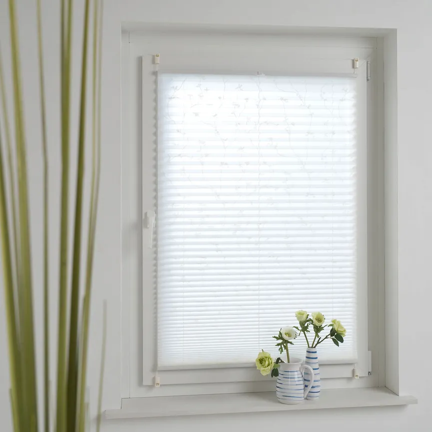 Klemmfix Plissee Ranke weiß detail