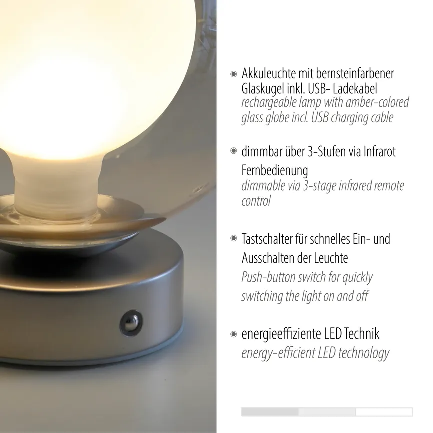 Akku-Tischleuchte "POPUP" detail