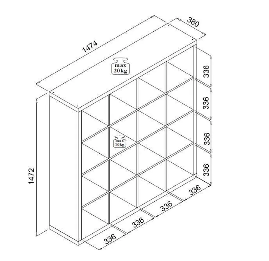 Raumteiler 4x4 detail