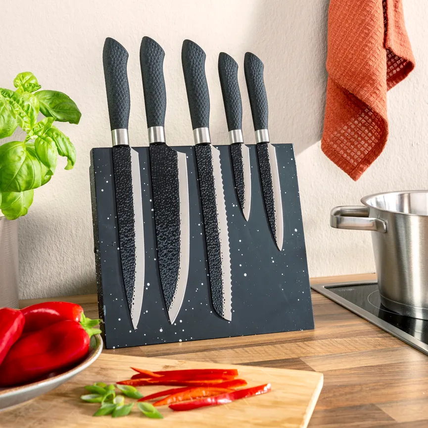 Messerblock bestückt 6-tlg. milieu