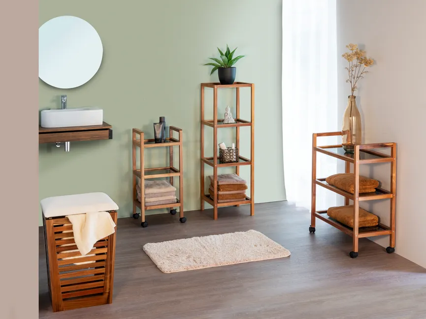 Badregal Fondi mit Rollen milieu