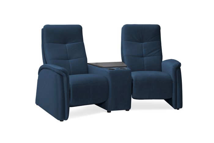 Exxpo by Gala Rundsofa mit Zwischentisch Blau Tivoli