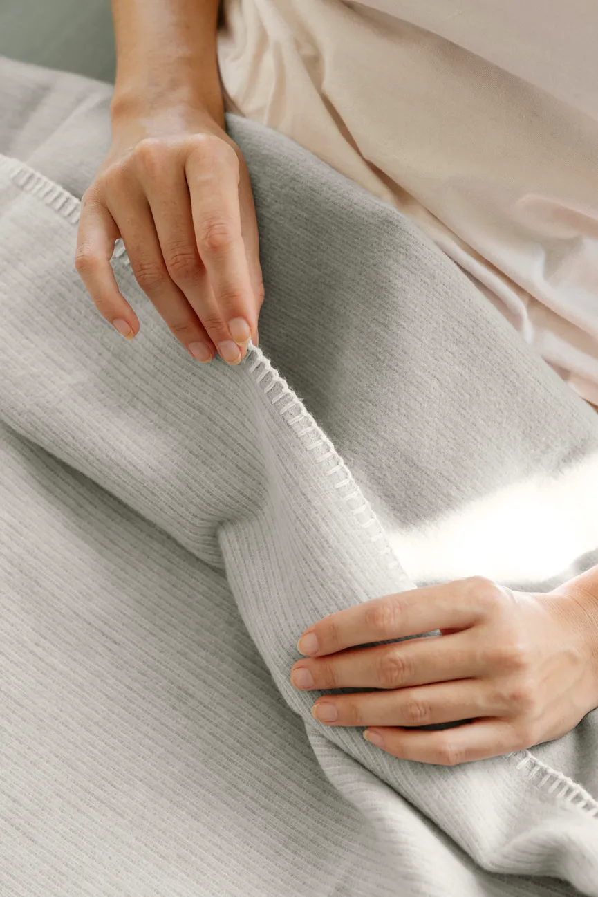 Decke Lausanne Jacquard GOTS milieu