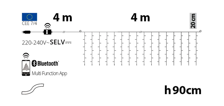 Lichtervorhang "Appy 180" detail