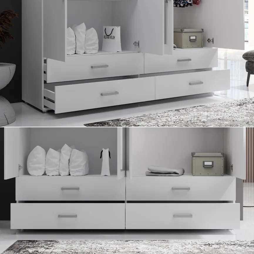 Drehtürenschrank 4-trg. detail