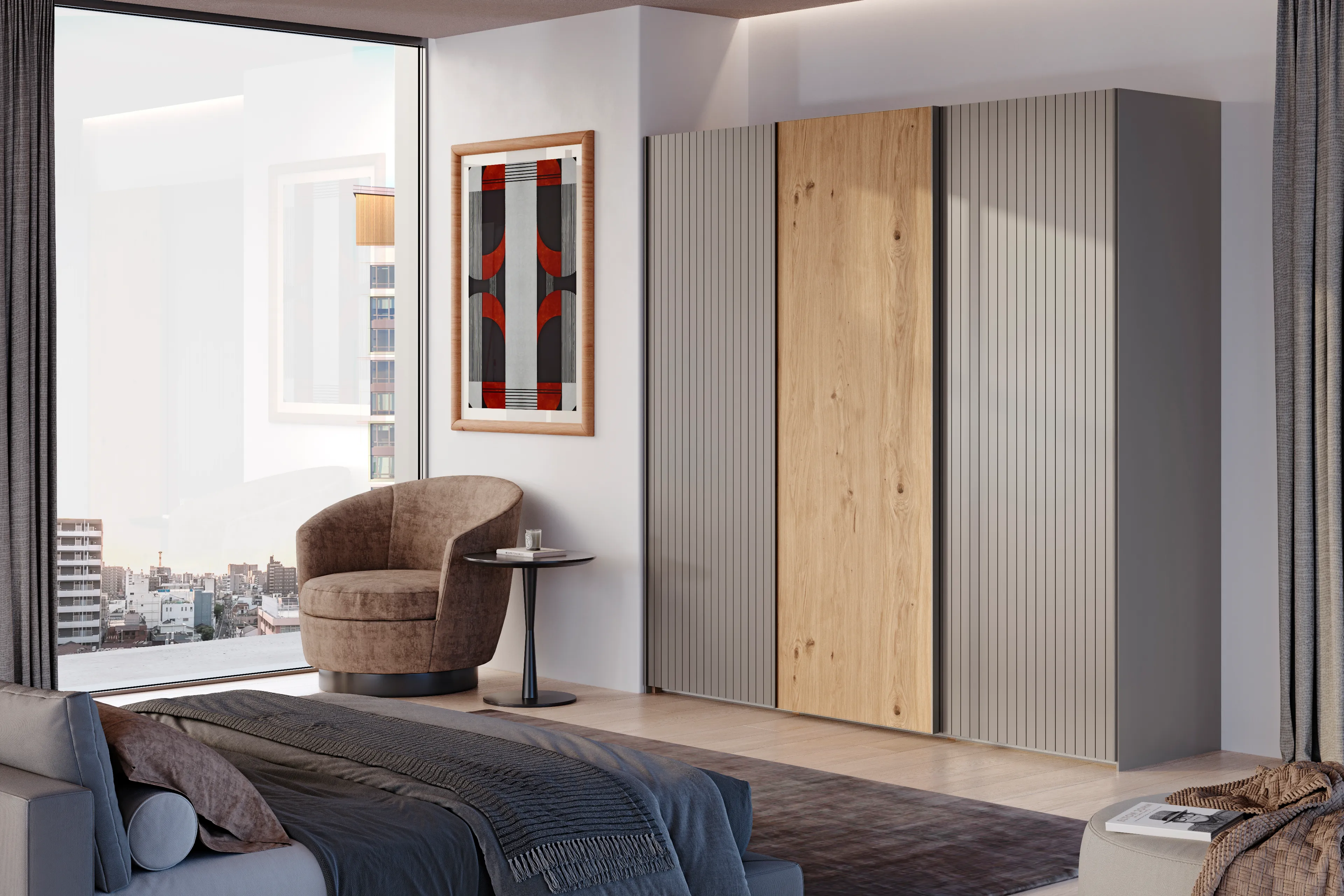 Schwebetürenschrank Lousada 302 x 235 cm