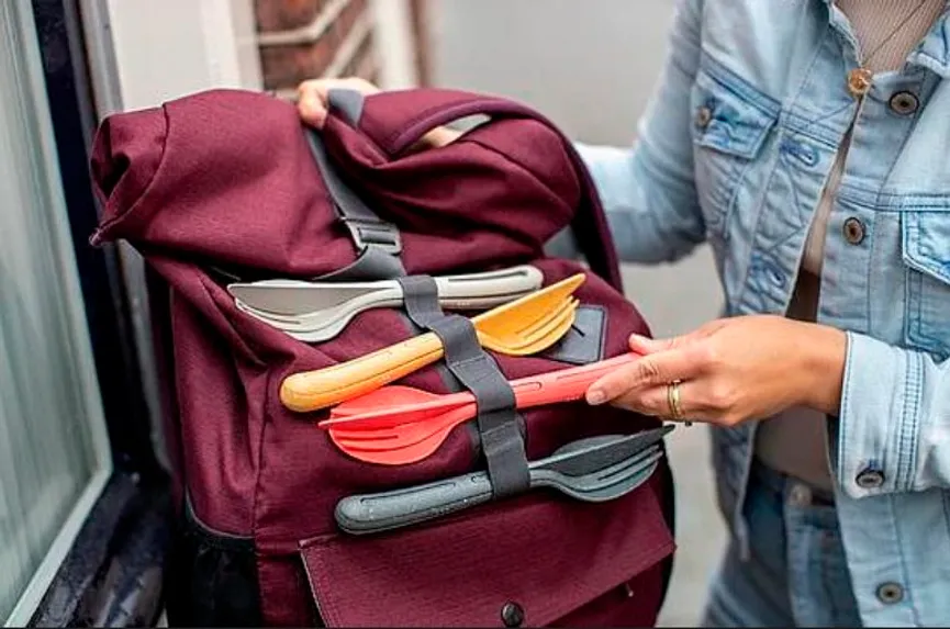 Besteck "Klikk" 3-tlg. sand milieu