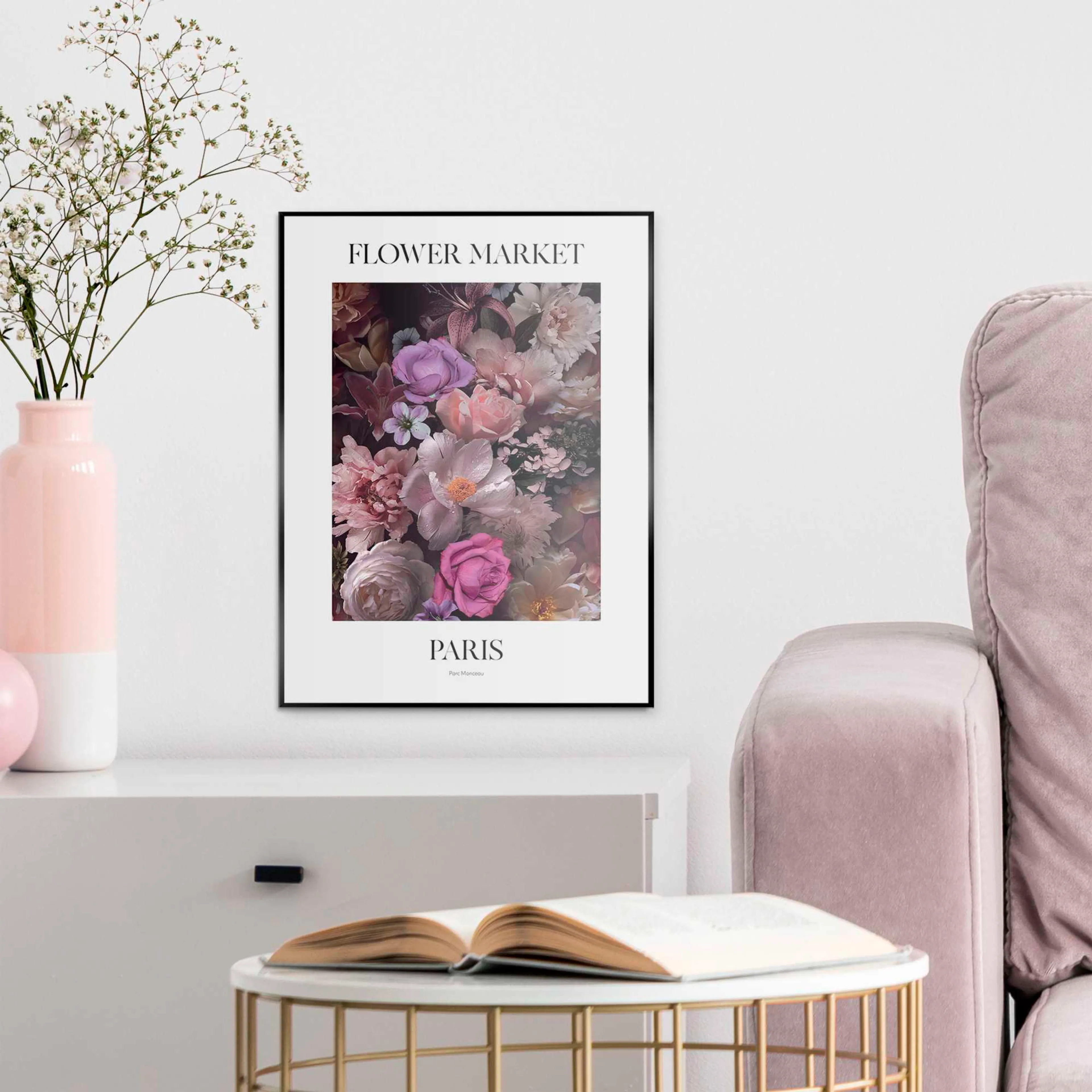 Wandbild 30 x 40 cm Rose Garden