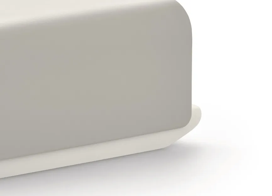 Butterdose "Mattina" grau detail