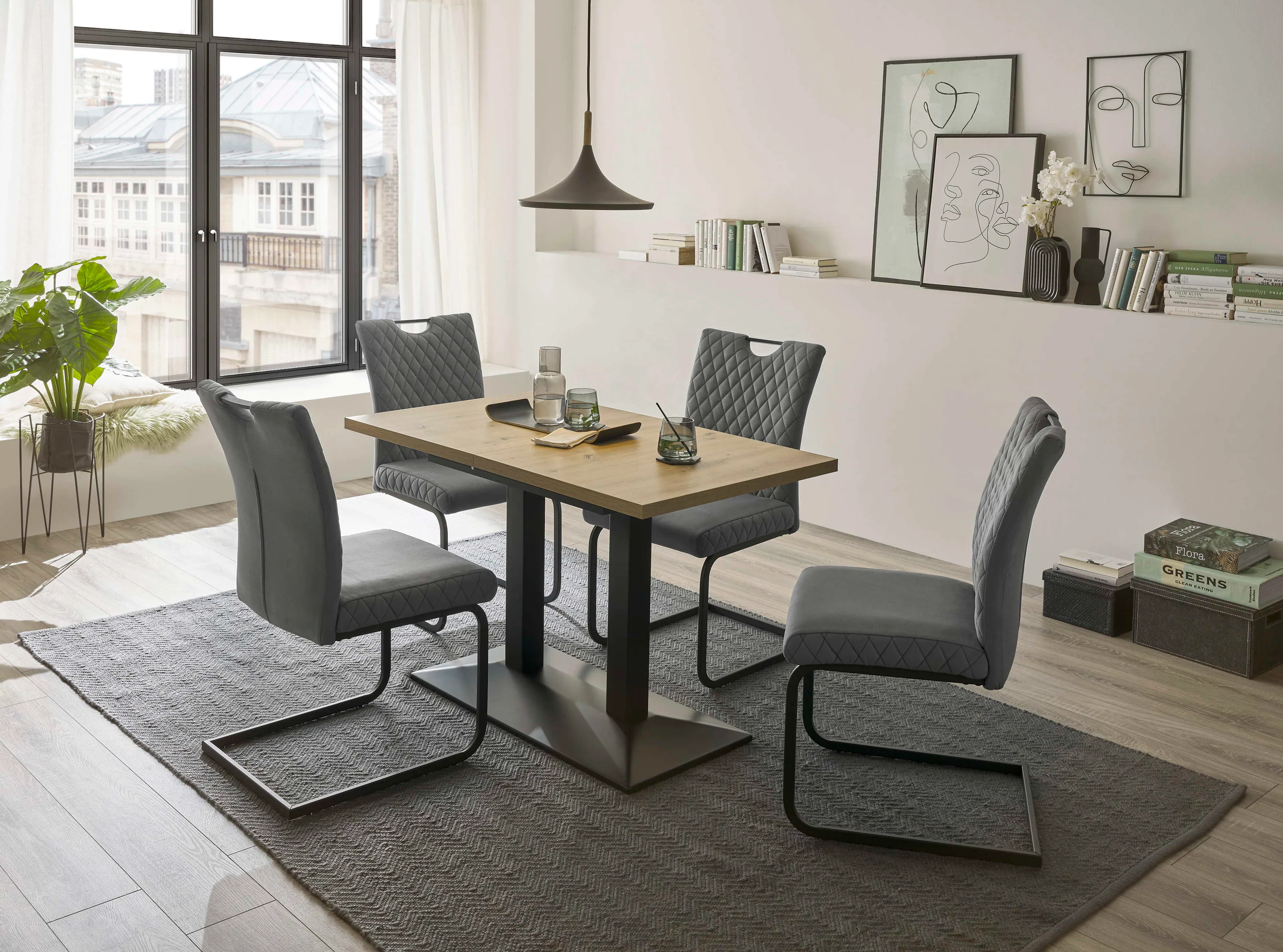 Esstisch mit Auszug Bistro 120/160 x 70 cm
