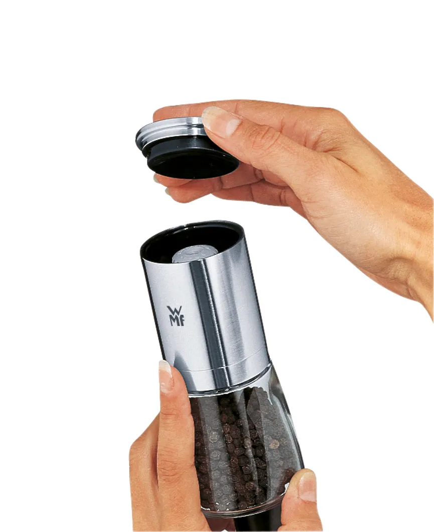 Gewürzmühle unbefüllt Metall detail