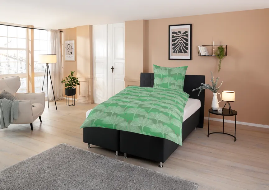 Satin-Bettw. Florenz 135x200 milieu