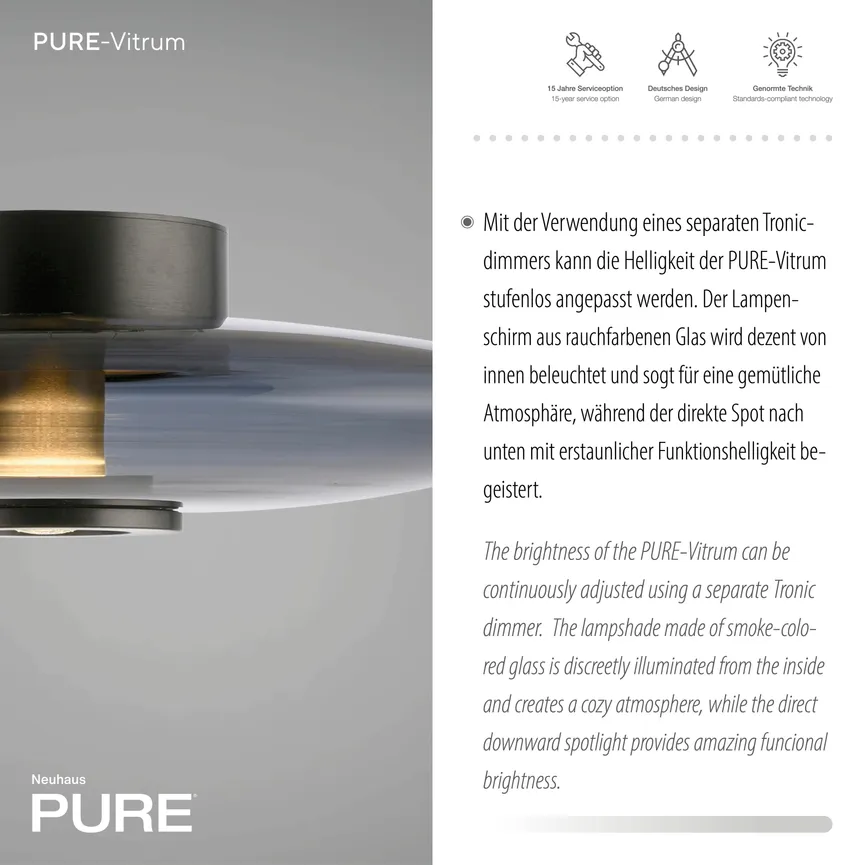 Deckenleuchte "PURE-Vitrum" detail