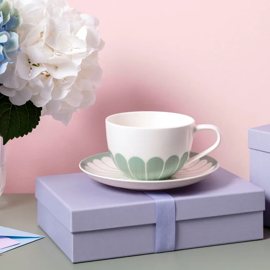 Cappuccinoobertasse "Fleur" milieu