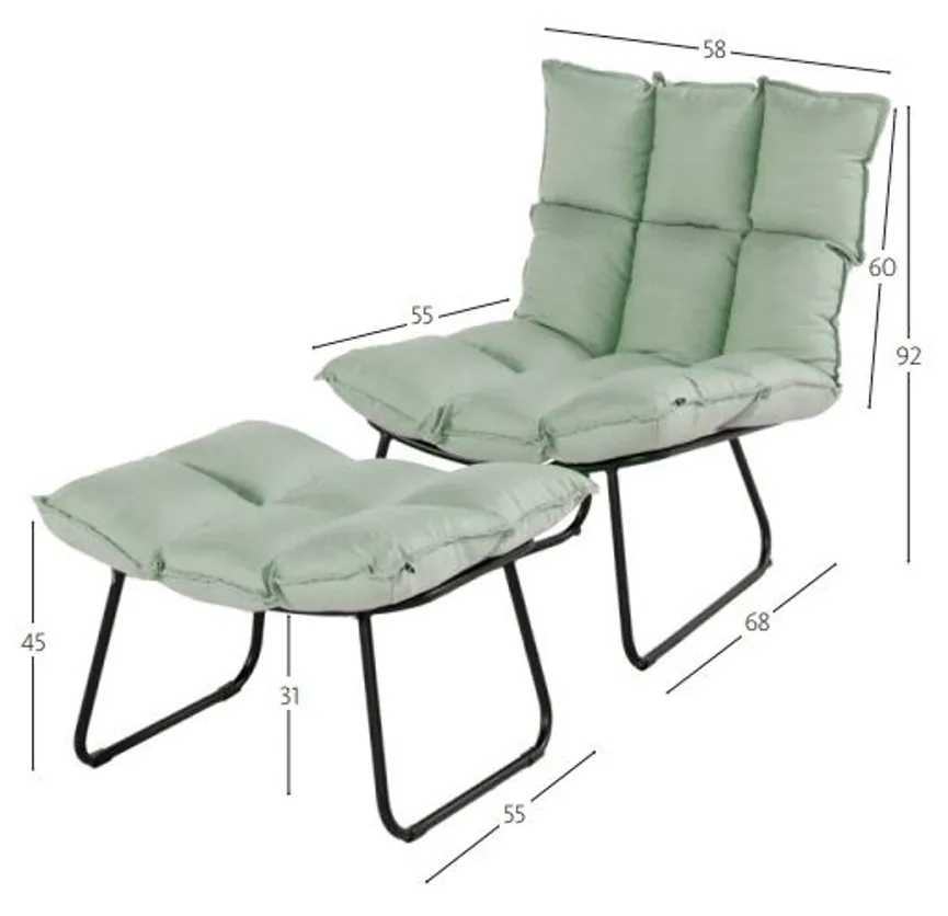 Schaukelstuhl mittelgrau detail