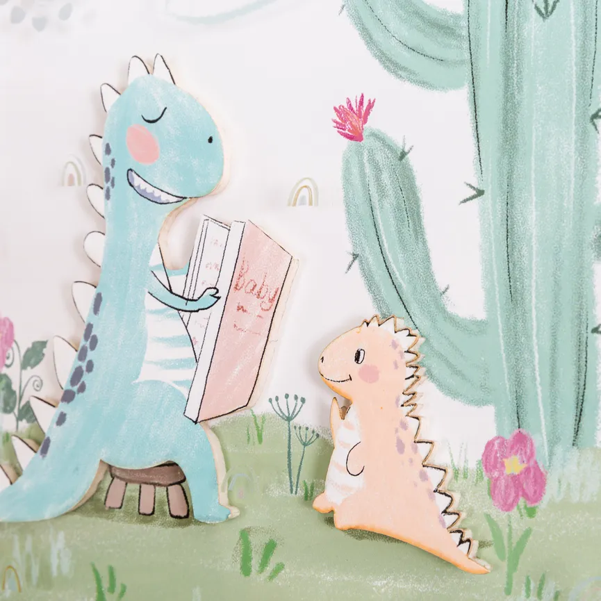 Kunstdruck "Kaktus mit Dinos" detail