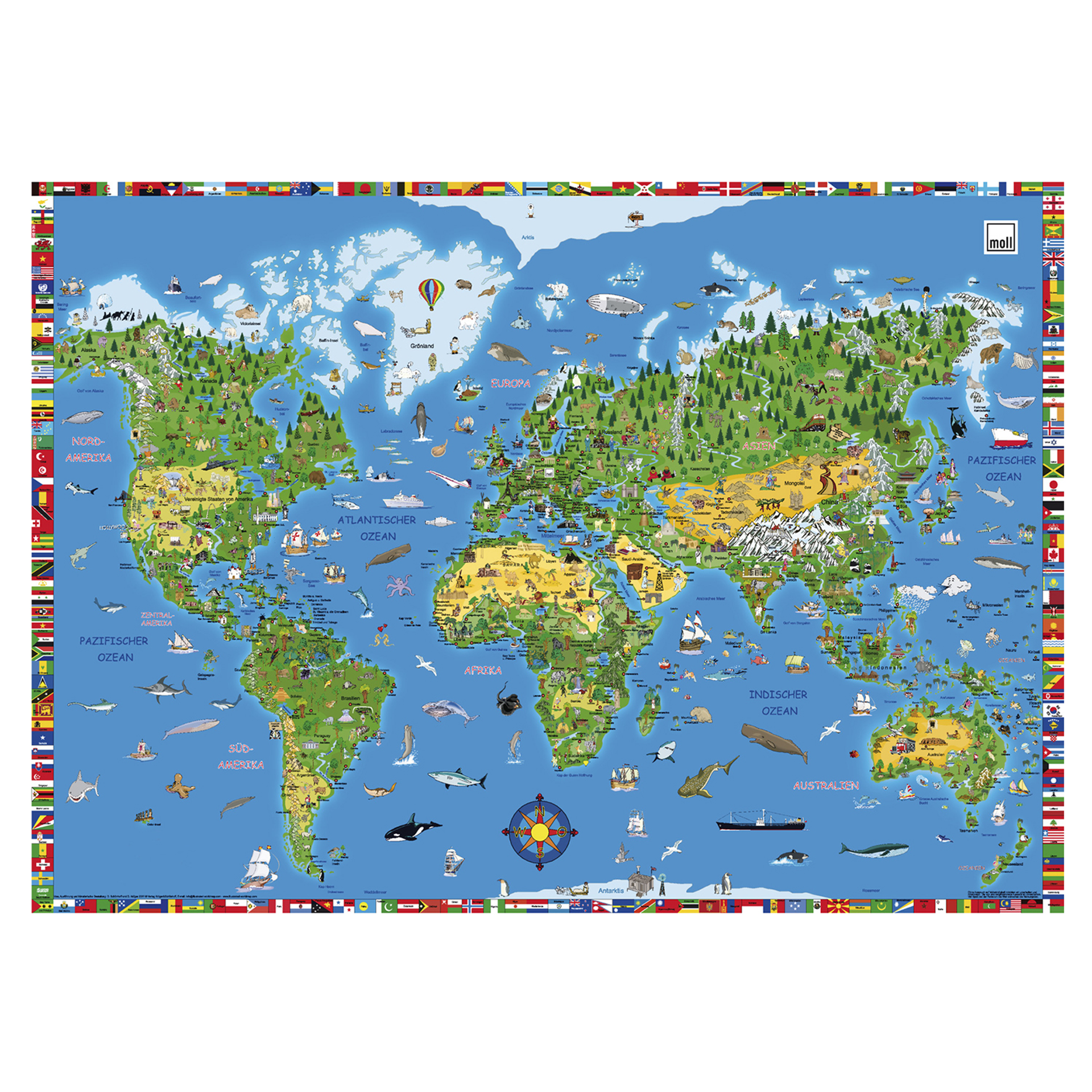 Schreibunterlage Weltkarte hauptaufnahme