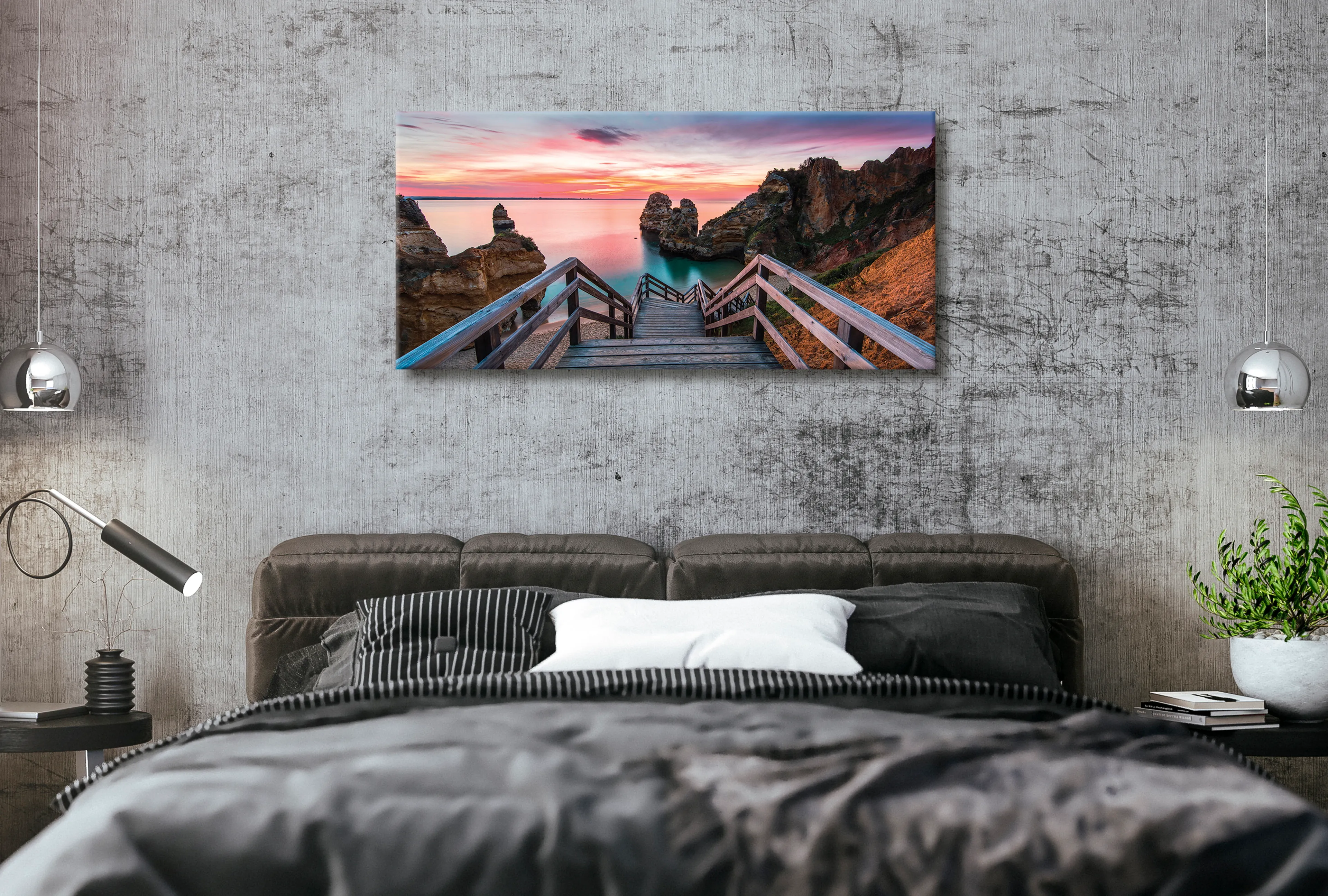 Wandbild 55 x 115 cm Algarve