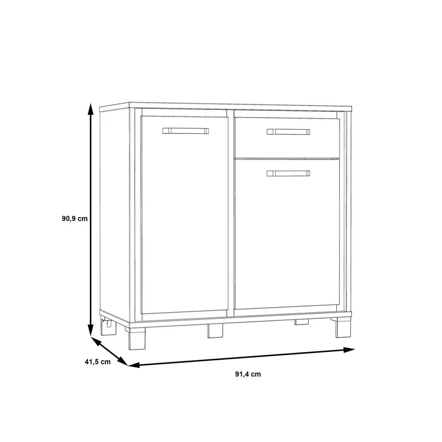 Kommode 2T/1S detail