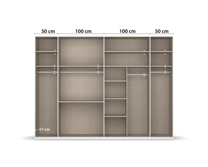 Kombi-Drehtürenschrank 6-trg. detail