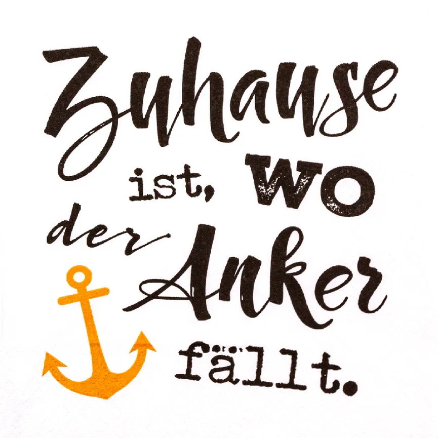 Serviette "Mein Anker" hauptaufnahme