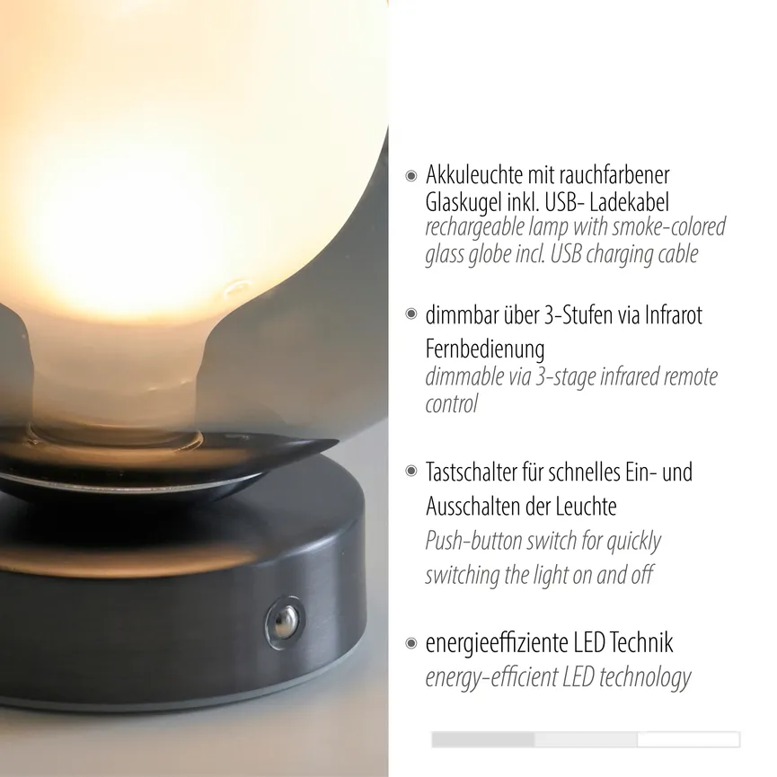 Akku-Tischleuchte "POPUP" detail