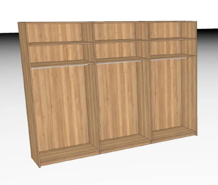 Kleiderschrank 6-trg. detail