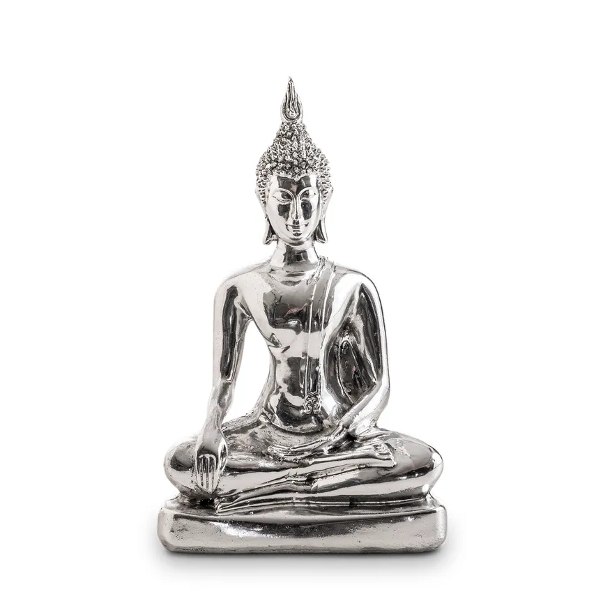 Figur "Buddha" silber detail