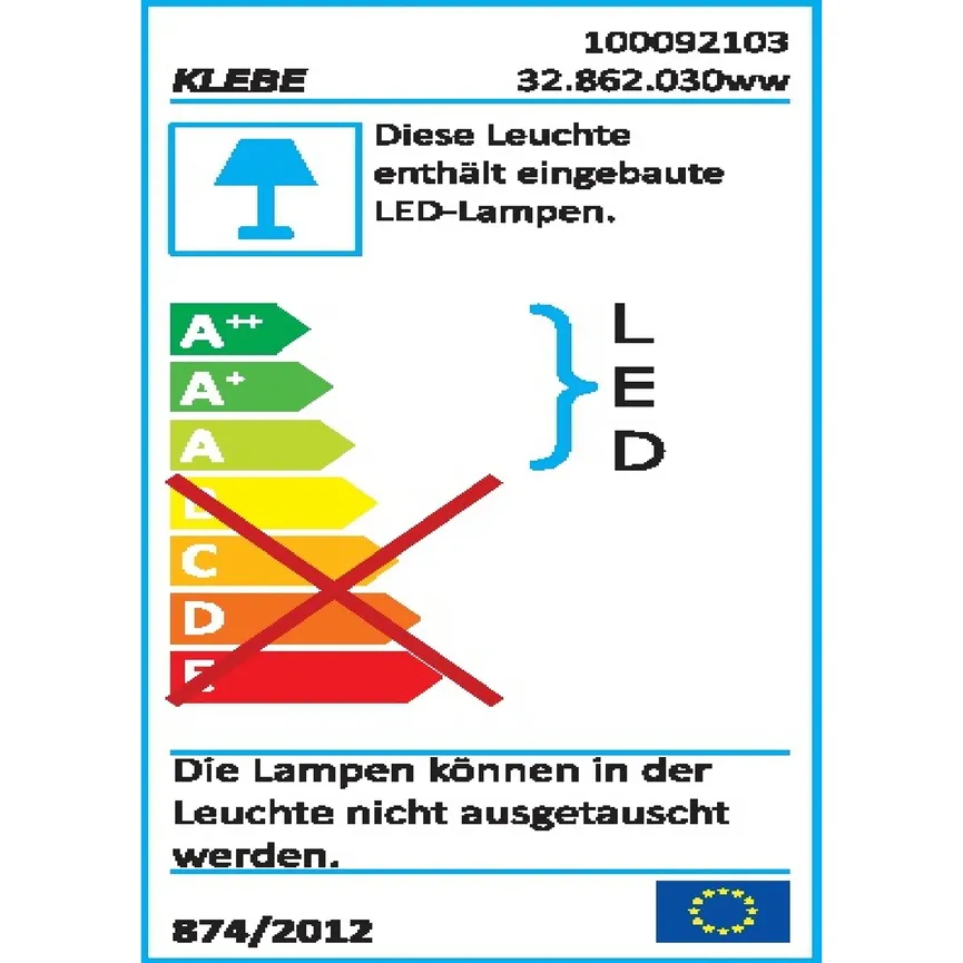Vitrinen-Beleuchtung energielabel