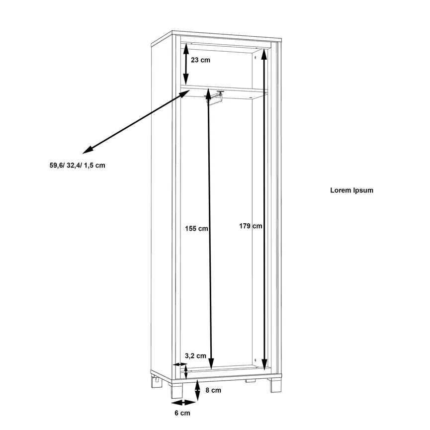 Garderobenschrank detail