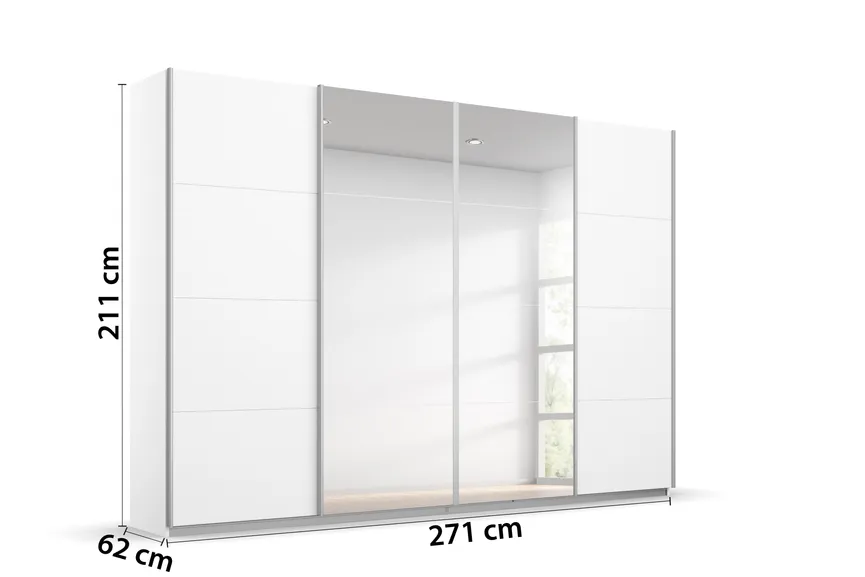 Schwebetürenschrank 4-trg. detail