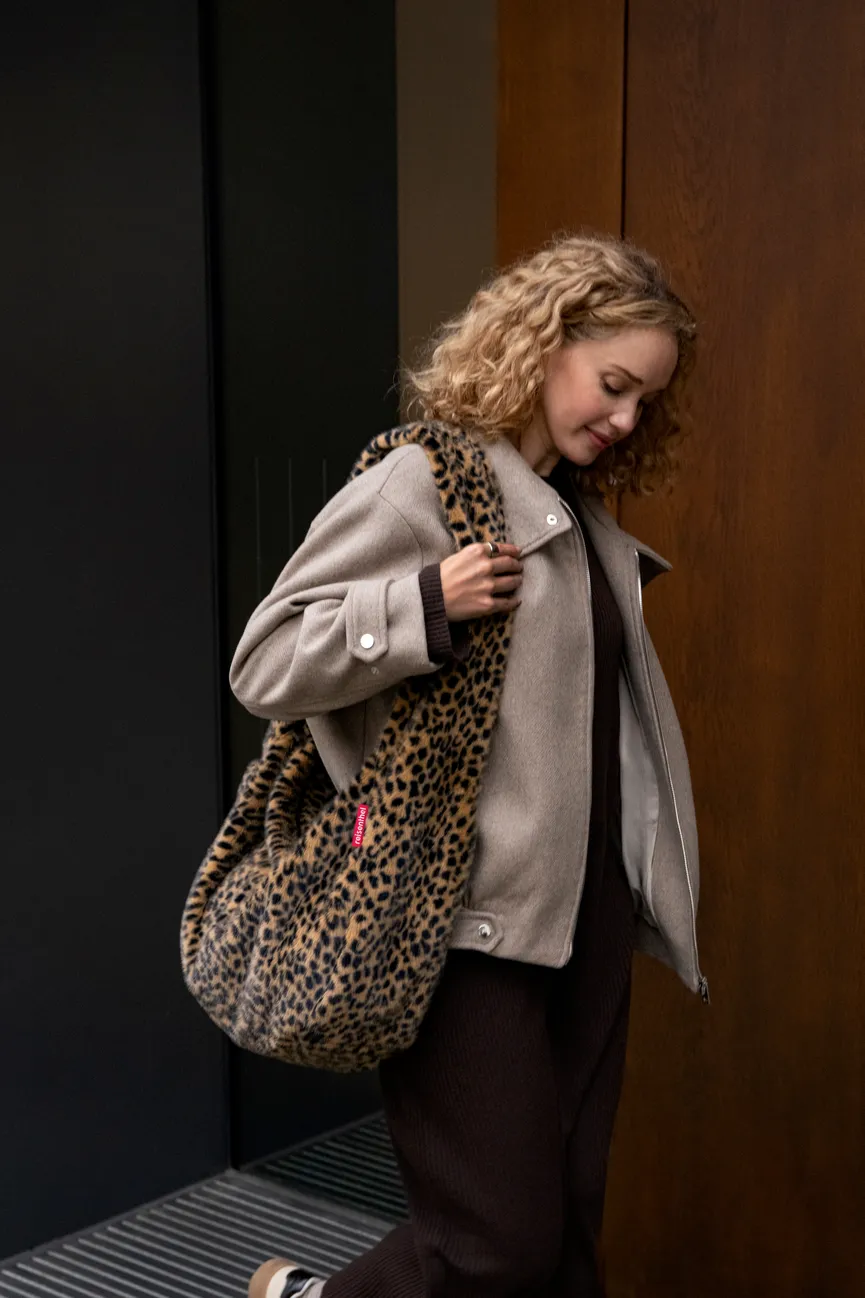 Moonbag "leo fake fur" milieu