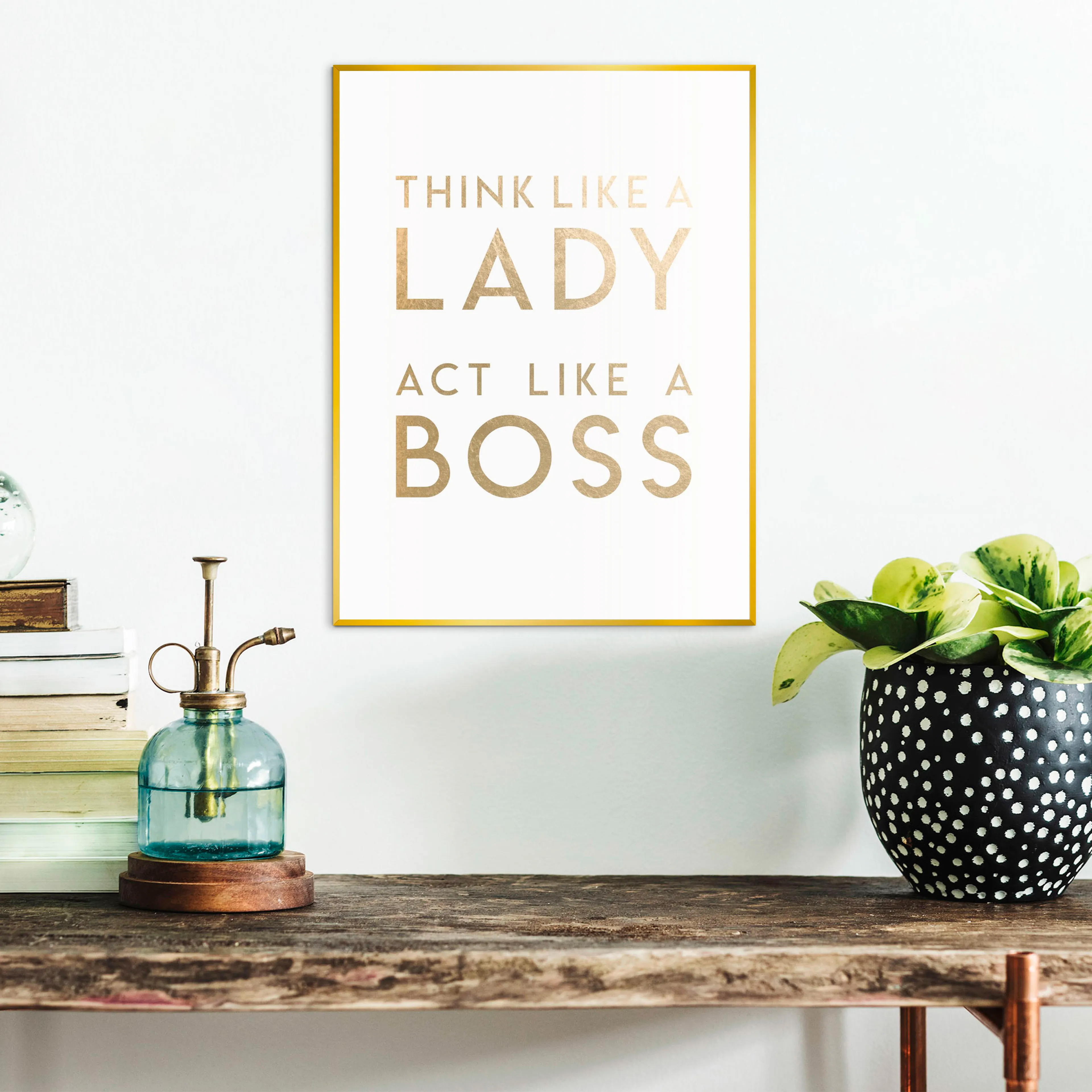 Wandbild 30 x 40 cm Lady Boss 
