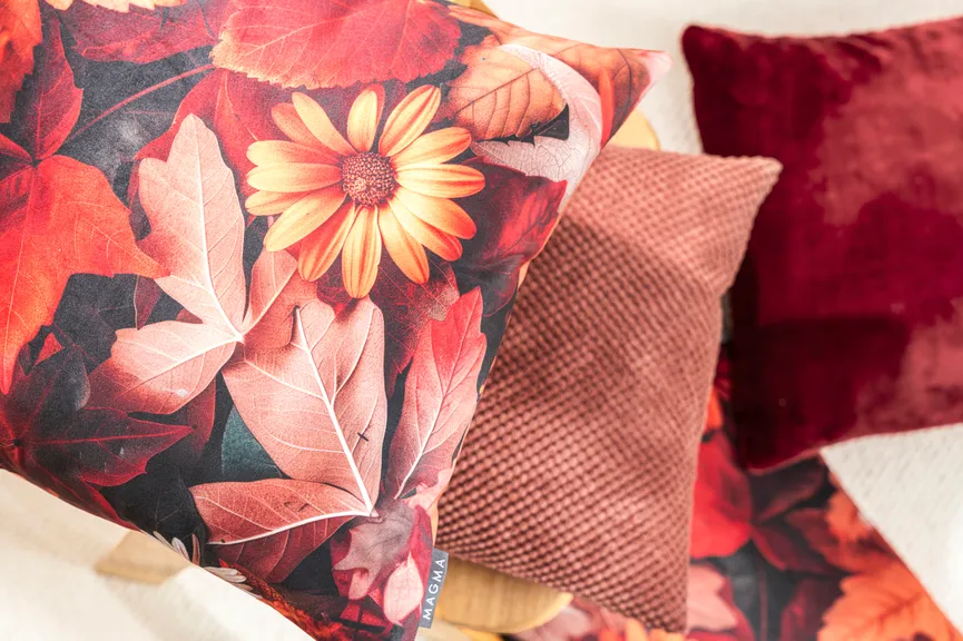 Kissenhülle Fleurs rost milieu