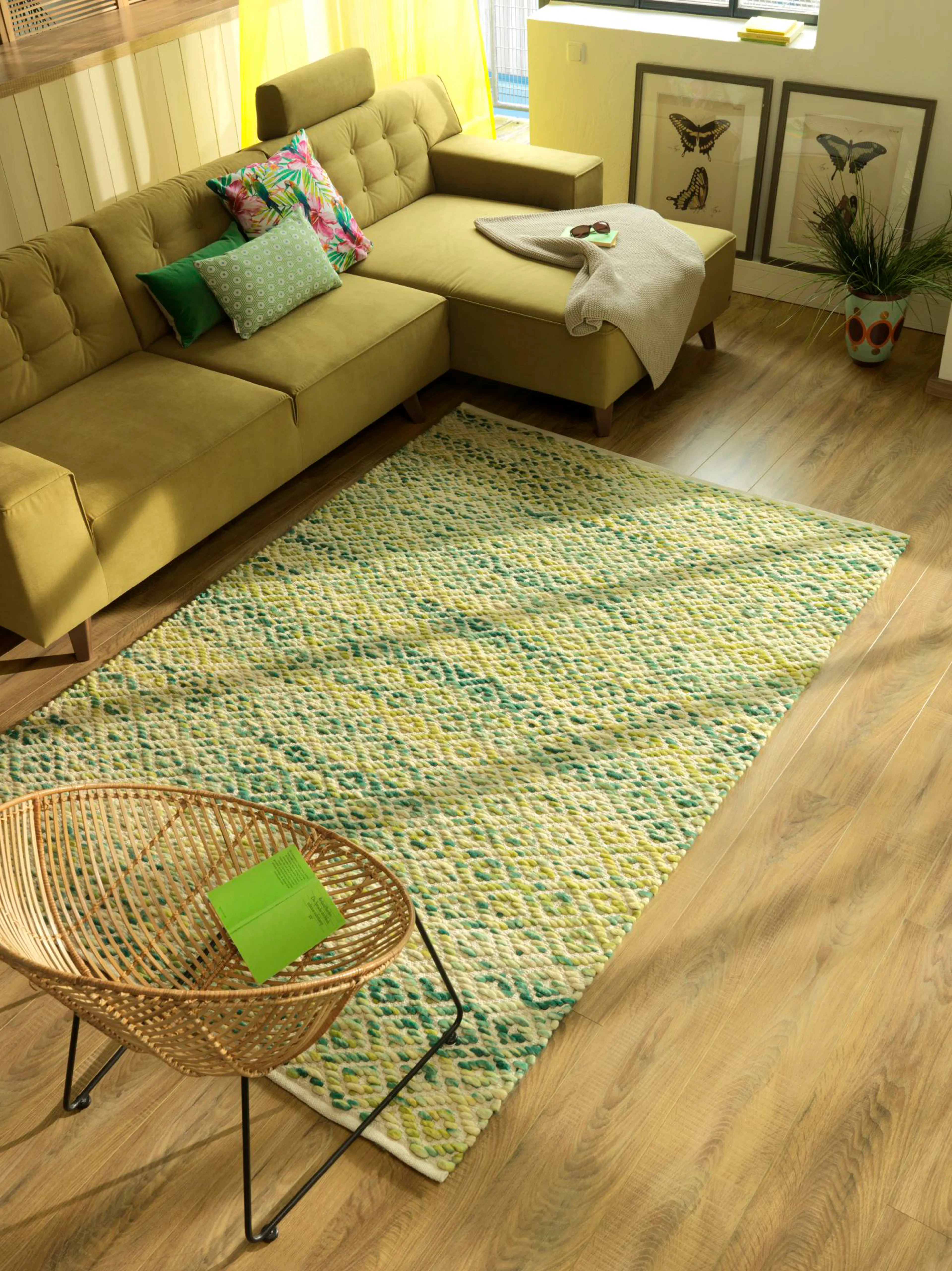 Webteppich Diamond 65 x 135 cm