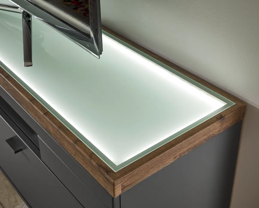 Vitrine 2-trg. rechts, material_farbe
