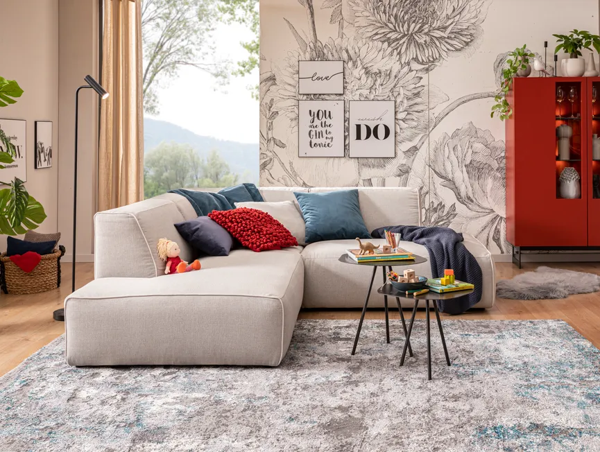 Sofa 1-Sitzer m. Abschlussteil milieu