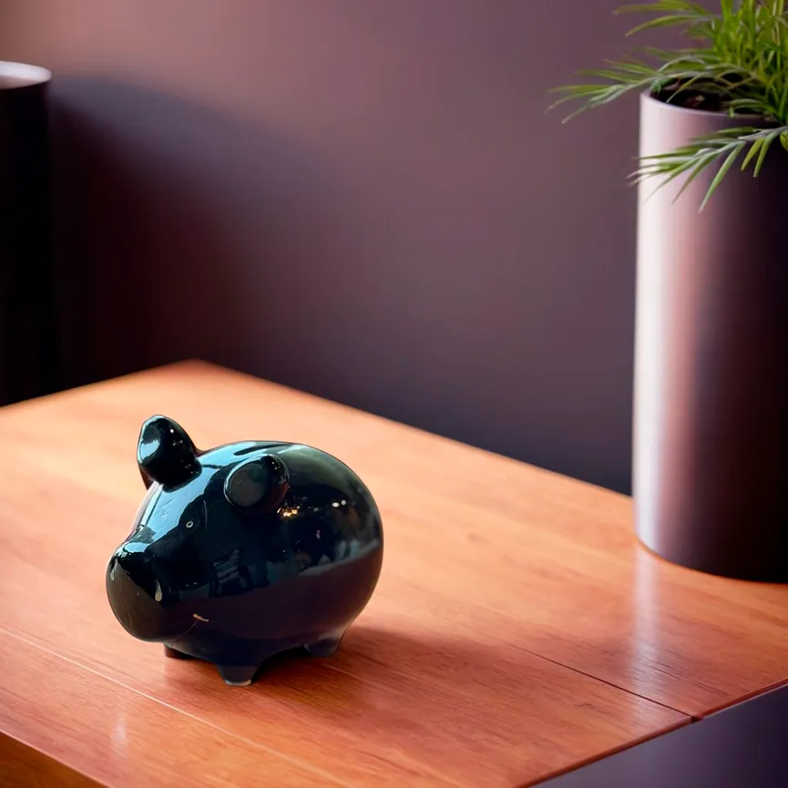 Sparschwein "Blanko Schwarz" milieu