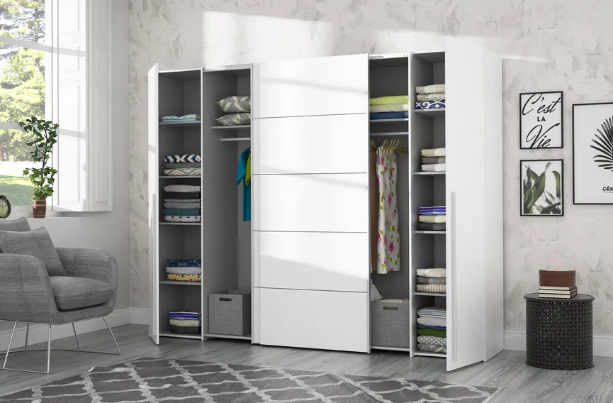 Schwebe-/Drehtürenschrank milieu