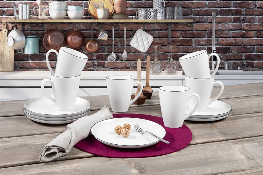 Frühstücksteller "Lido" weiß milieu