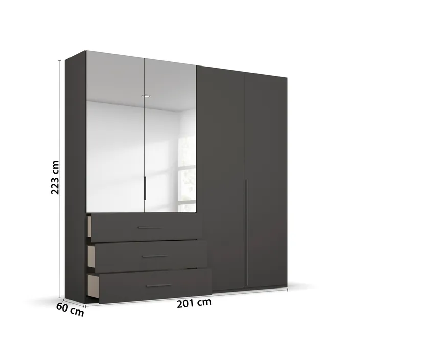 Kombi-Drehtürenschrank 4-trg. detail