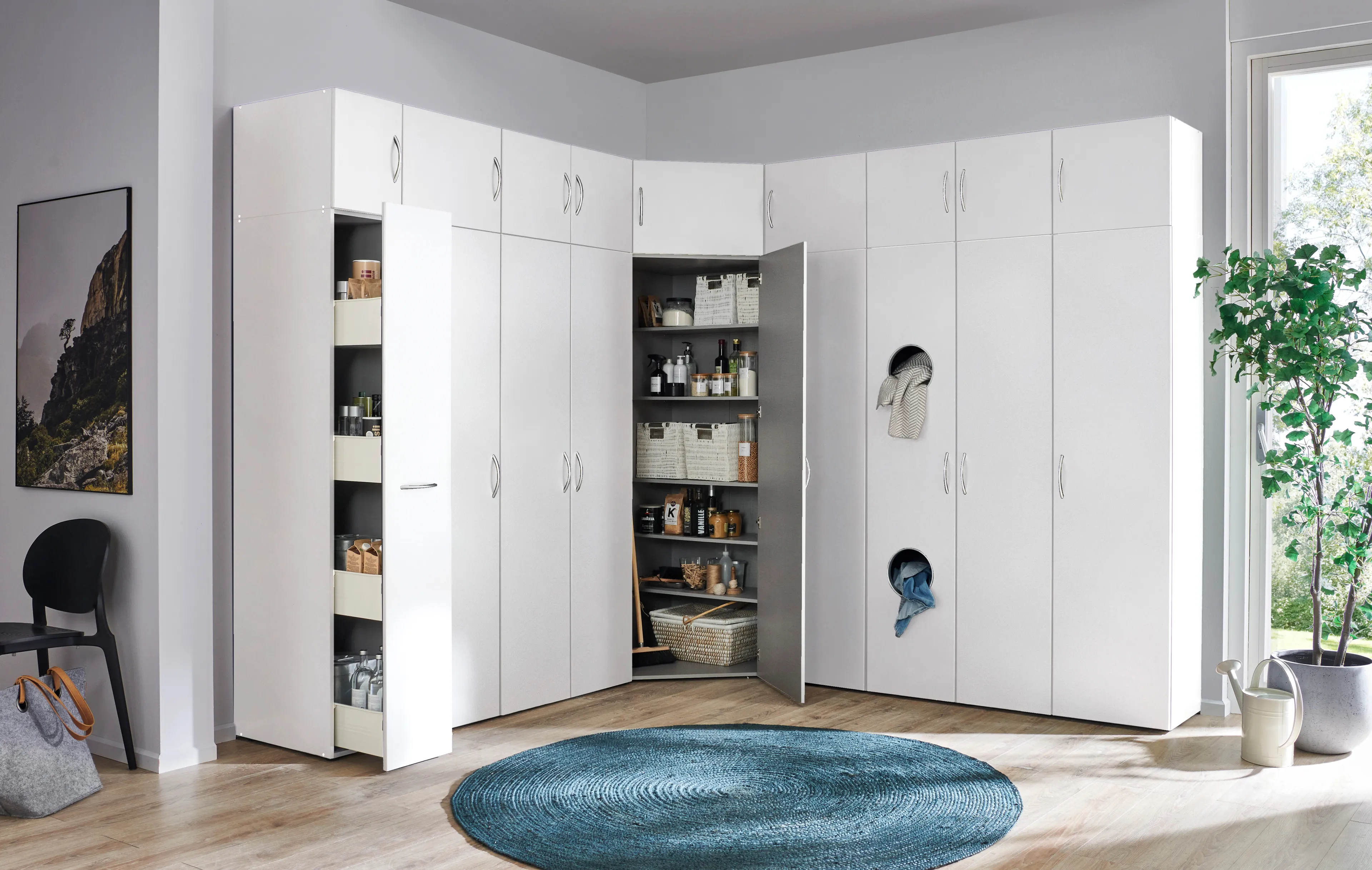 Eckschrank Multiraumkonzept