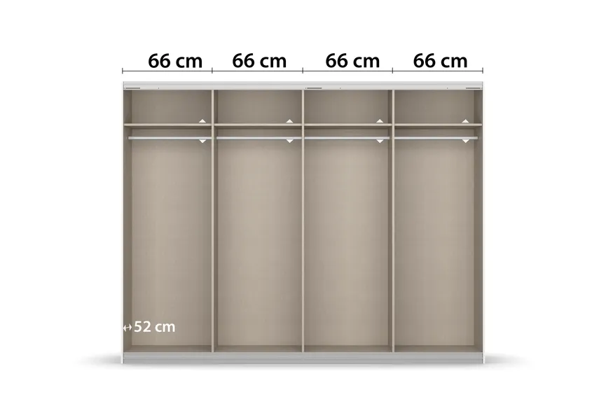 Schwebetürenschrank 4-trg. detail