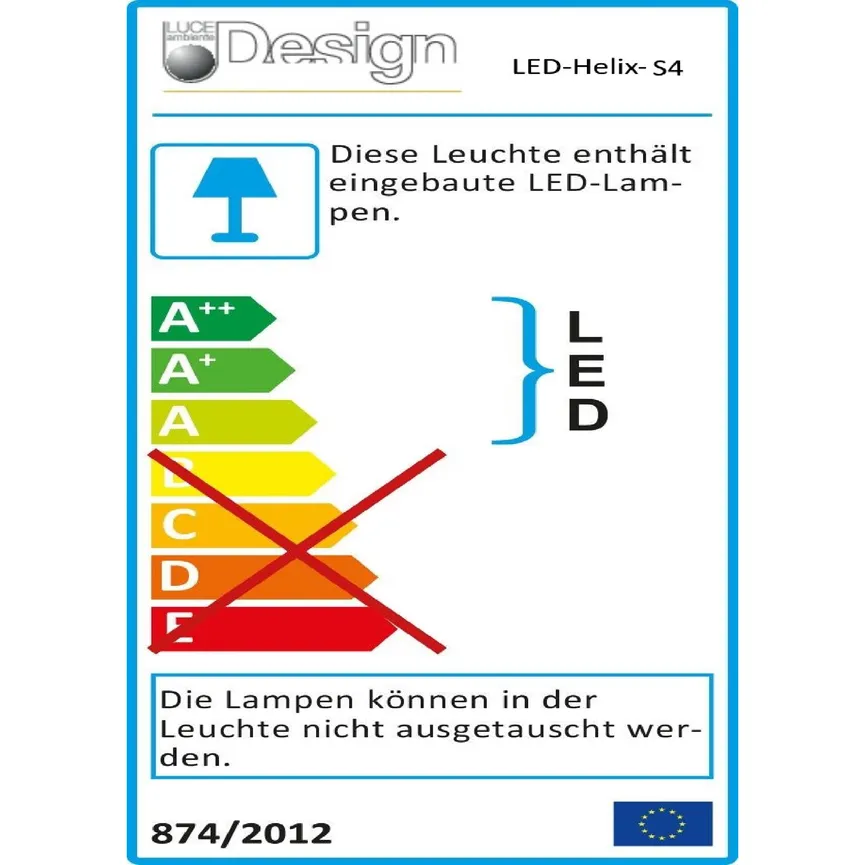 Pendelleuchte "Helix" energielabel