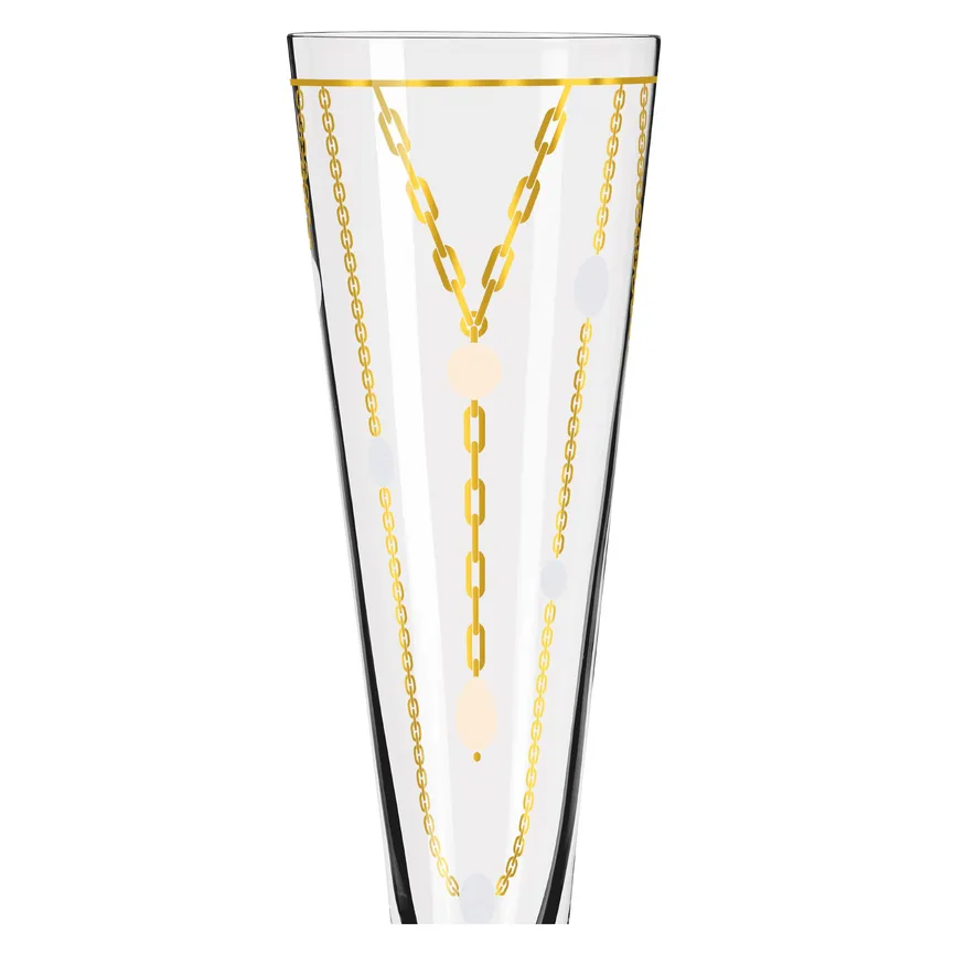 Champagnerglas "Goldnacht" detail