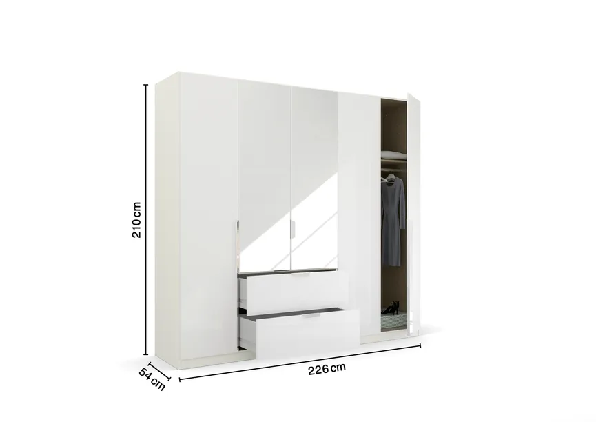 Drehtürenschrank 5-trg. detail