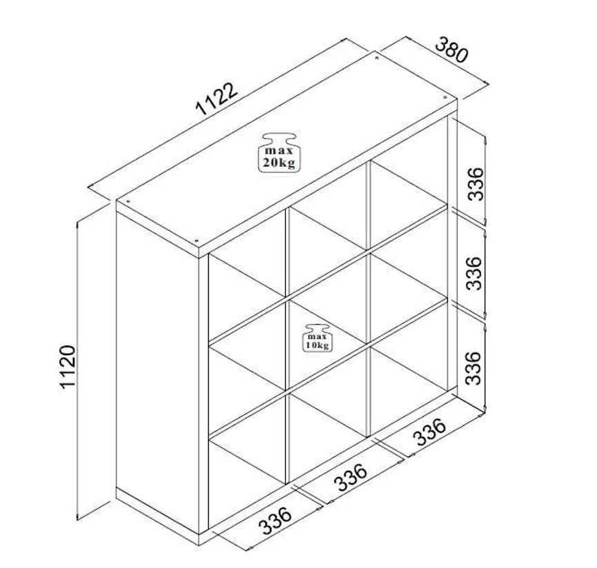 Raumteiler 3x3 detail